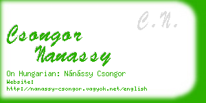 csongor nanassy business card